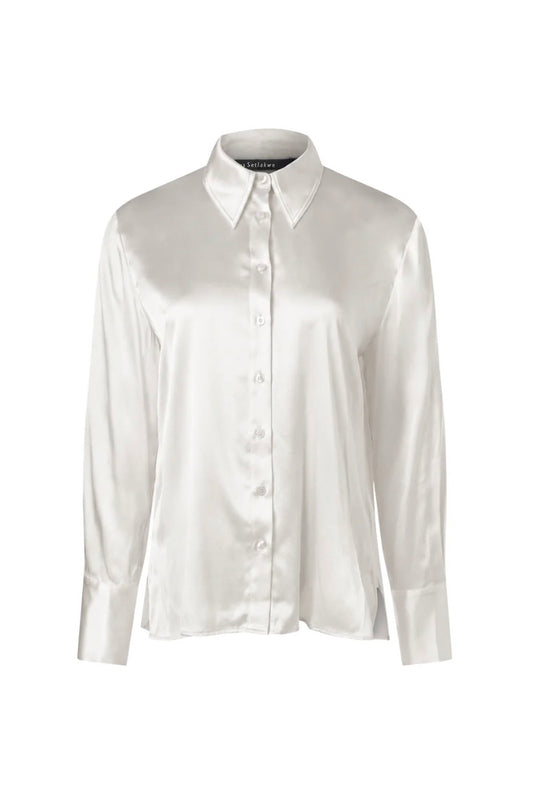 Button Down Classic Silk Blouse