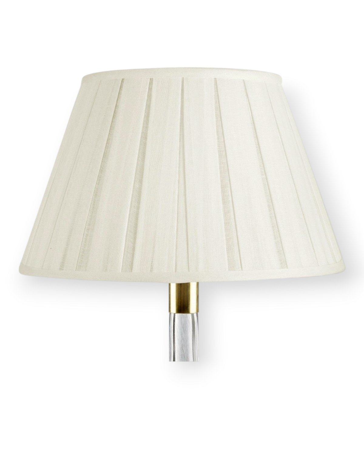 Birdie by Nina Liddle Design 16-inch ivory linen round box pleat lampshade with cream cotton lining