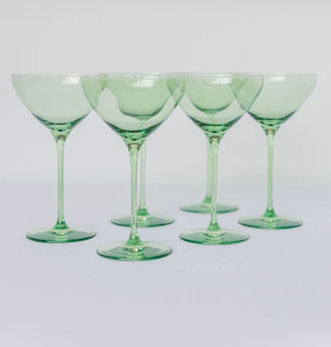 Estelle Colored Martini Glass - Set of 6
