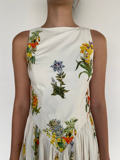 BOAT NECK MIDI DRESS
