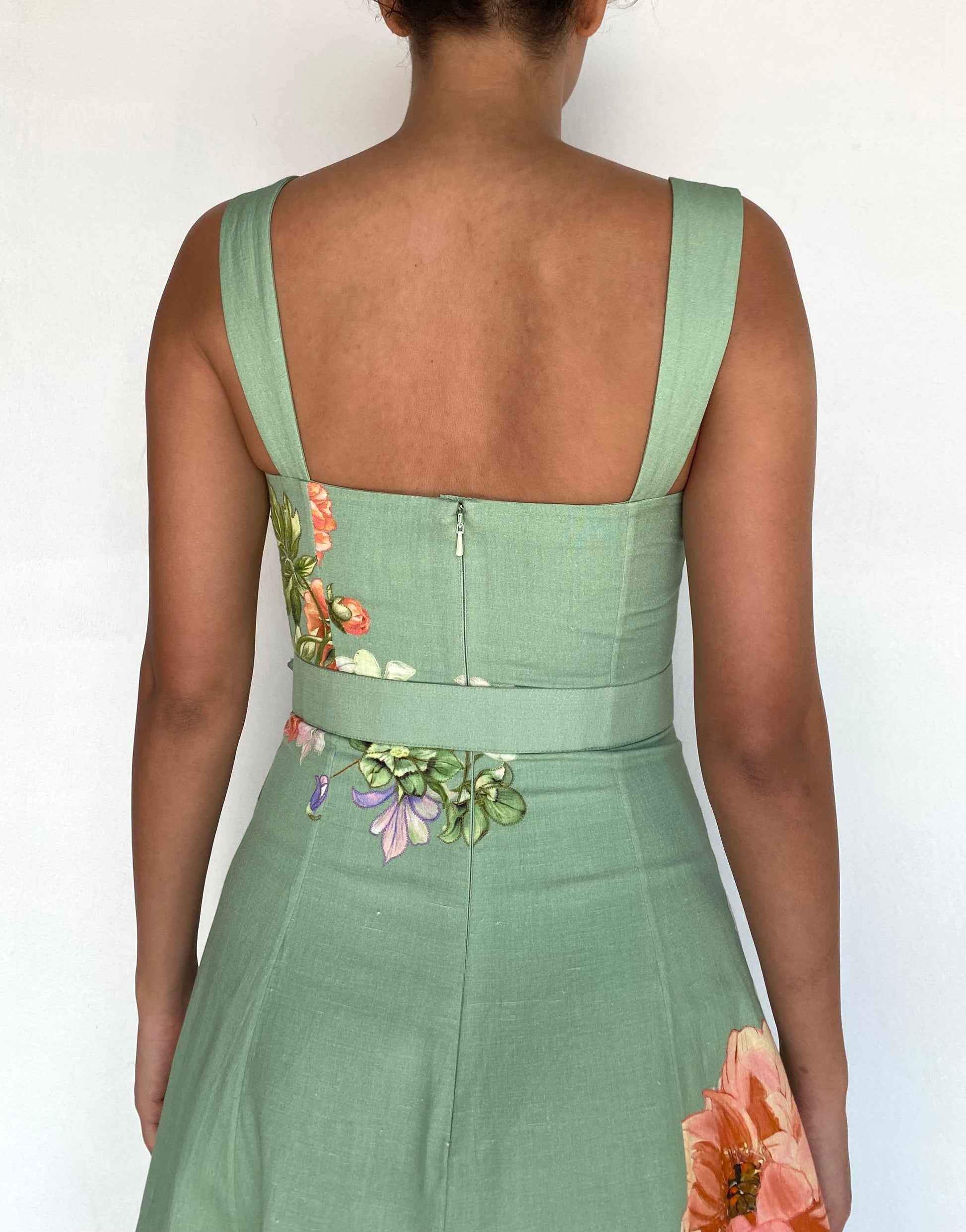 MIDI DRESS WITH BUCKLE BELT