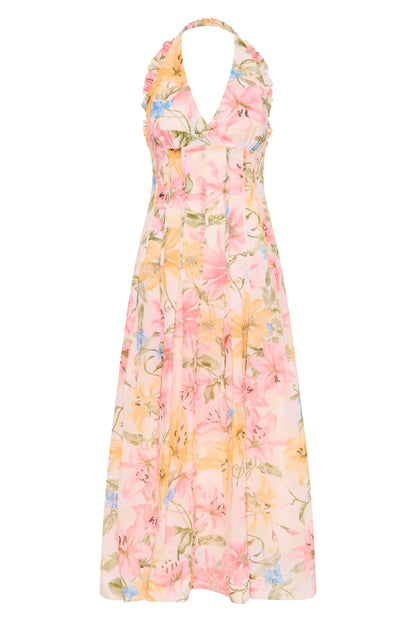 Gladioli Halter Gown