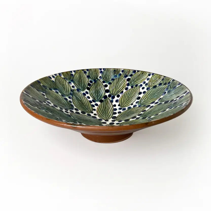Aligned Leaves Ceramic Bowl