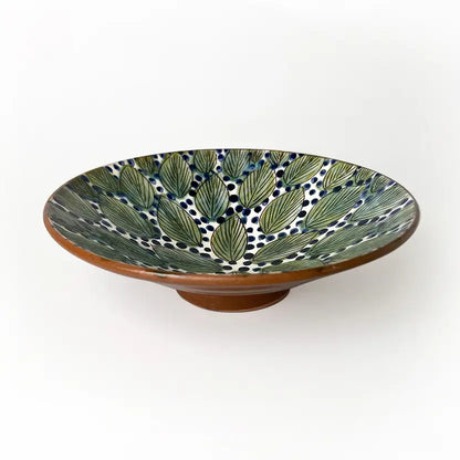 Aligned Leaves Ceramic Bowl