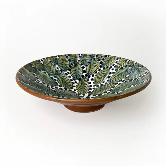 Aligned Leaves Ceramic Bowl