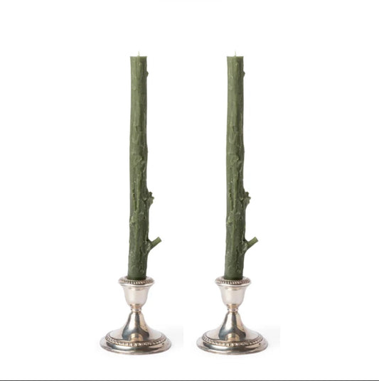 Cedar stick candles - pair