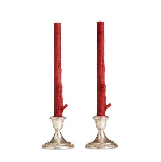Cedar stick candles - pair