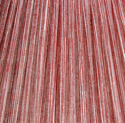 Red Strie Round Lampshade