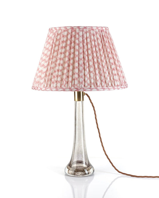 Pink Wicker Round Lampshade
