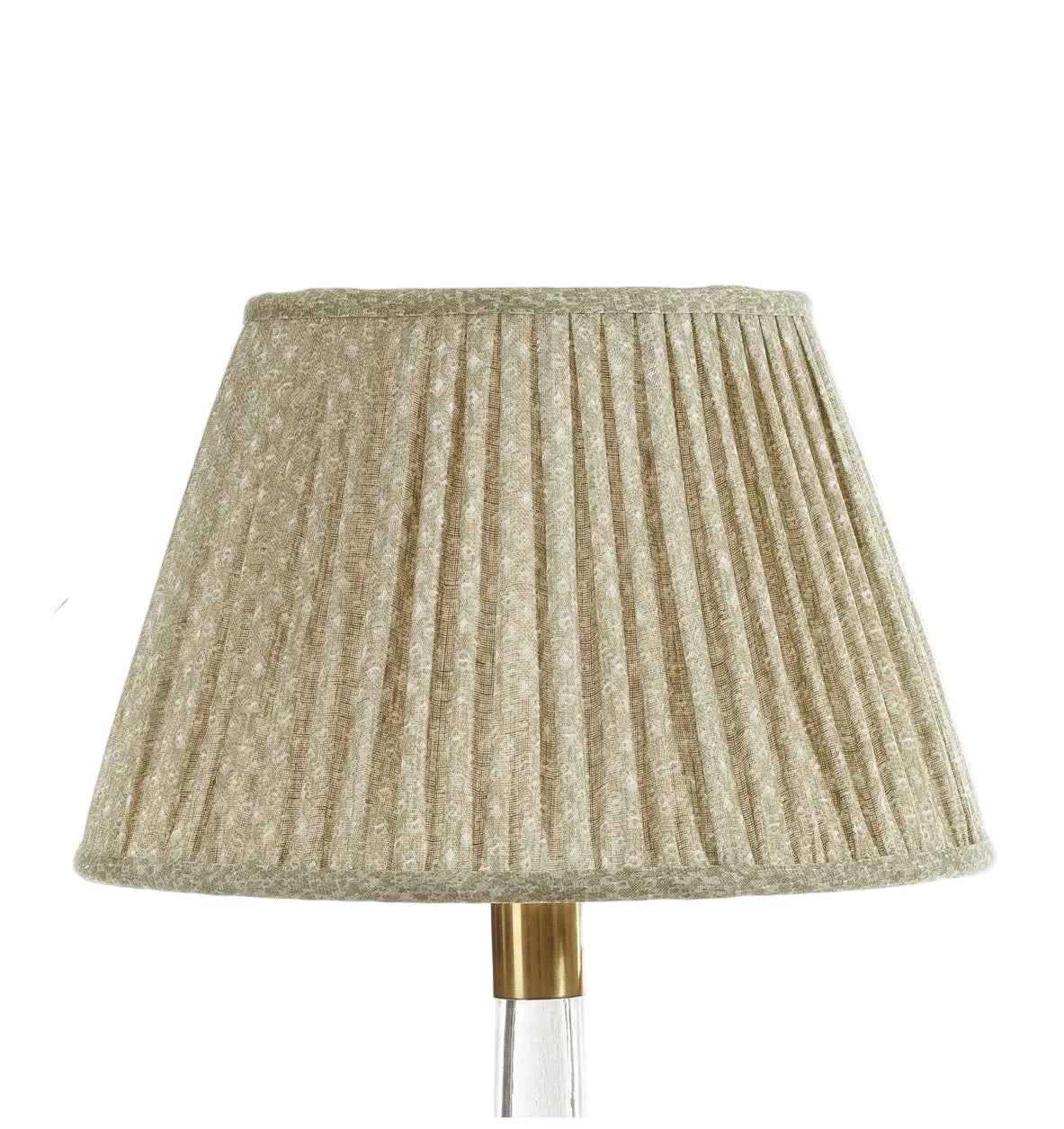 Green Figured Round Lampshade