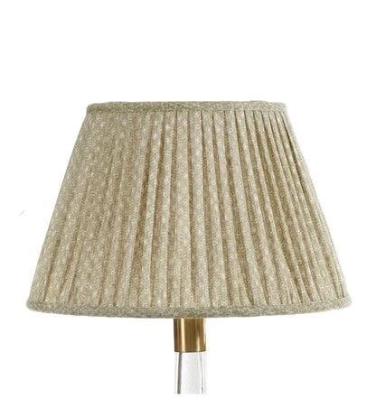 Green Figured Round Lampshade