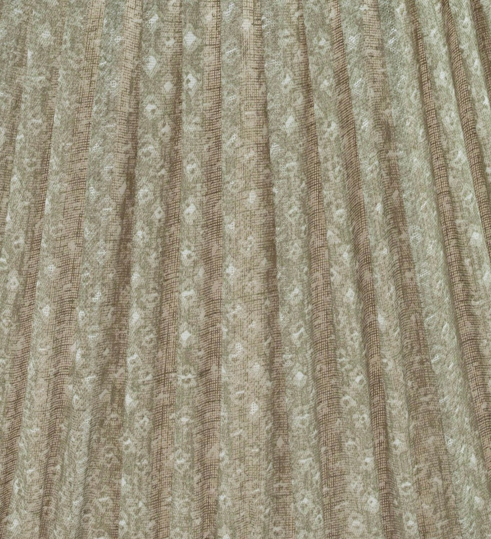 Green Figured Round Lampshade