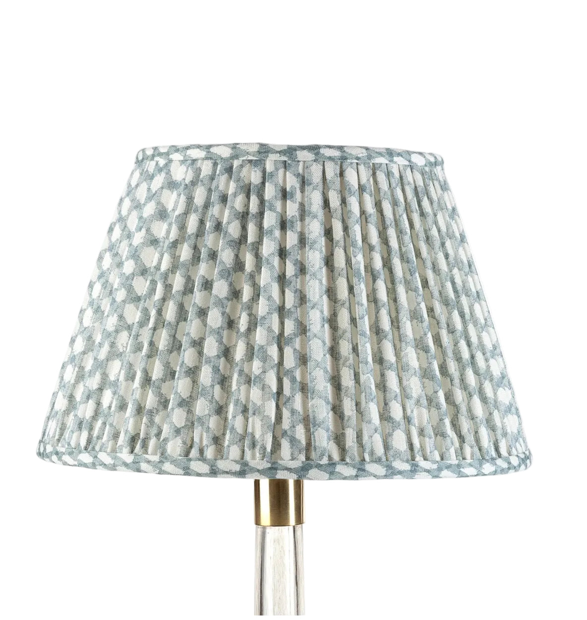 Light Blue Wicker Round Lampshade