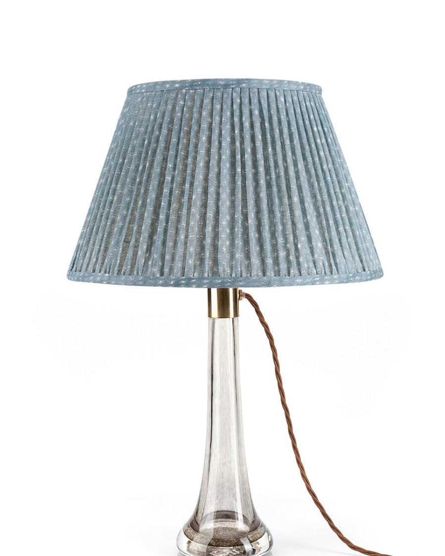 Blue Figured Round Lampshade