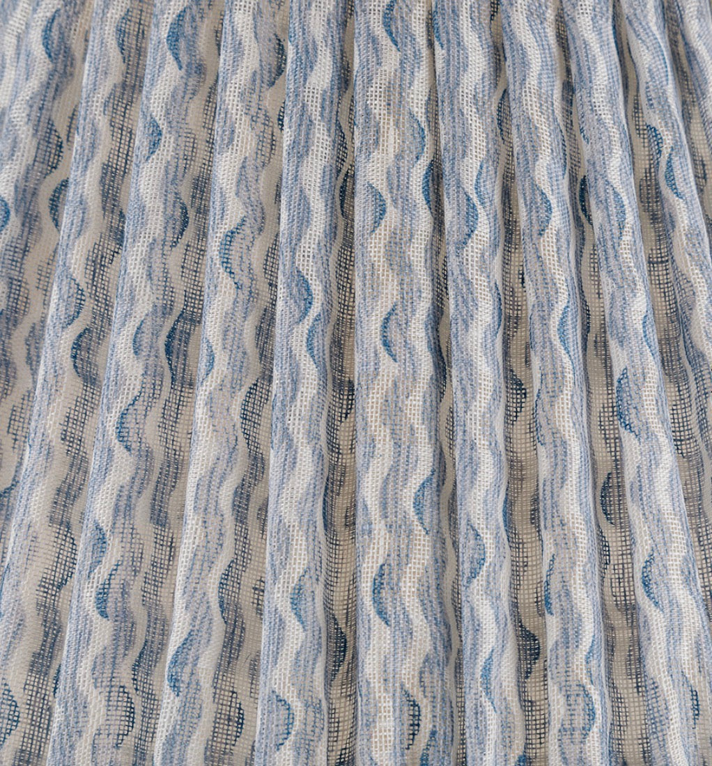 Light Blue Popple Round Lampshade