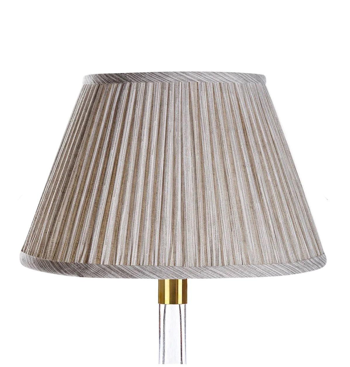 Grey Strie Round Lampshade