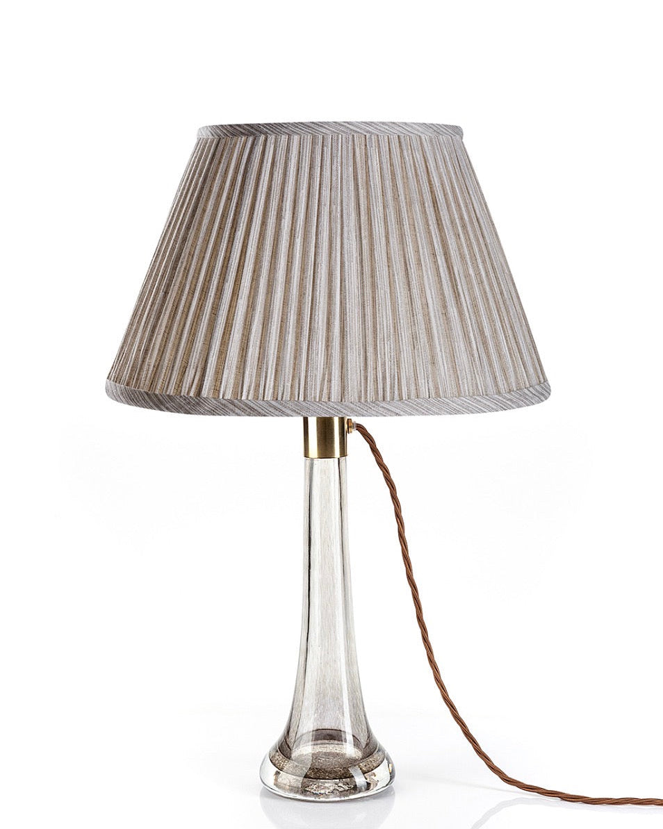 Grey Strie Round Lampshade