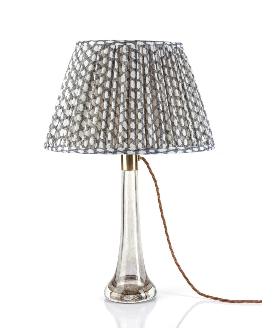 Grey Wicker Round Lampshade