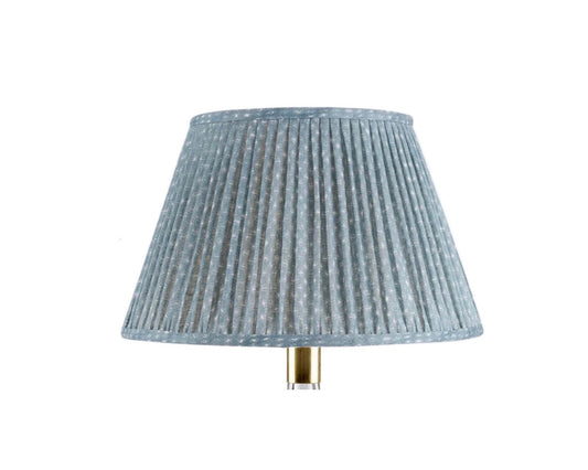 Blue Figured Round Lampshade