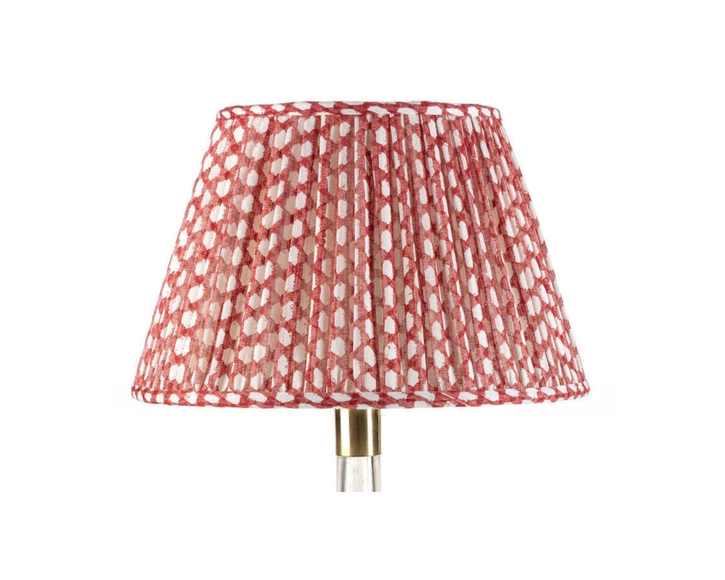 Red Wicker Round Lampshade