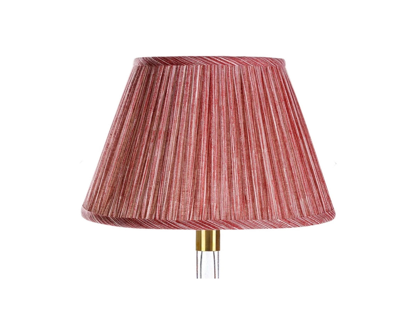 Red Strie Round Lampshade