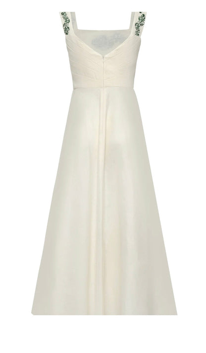 Noelia Embroidered Linen Dress