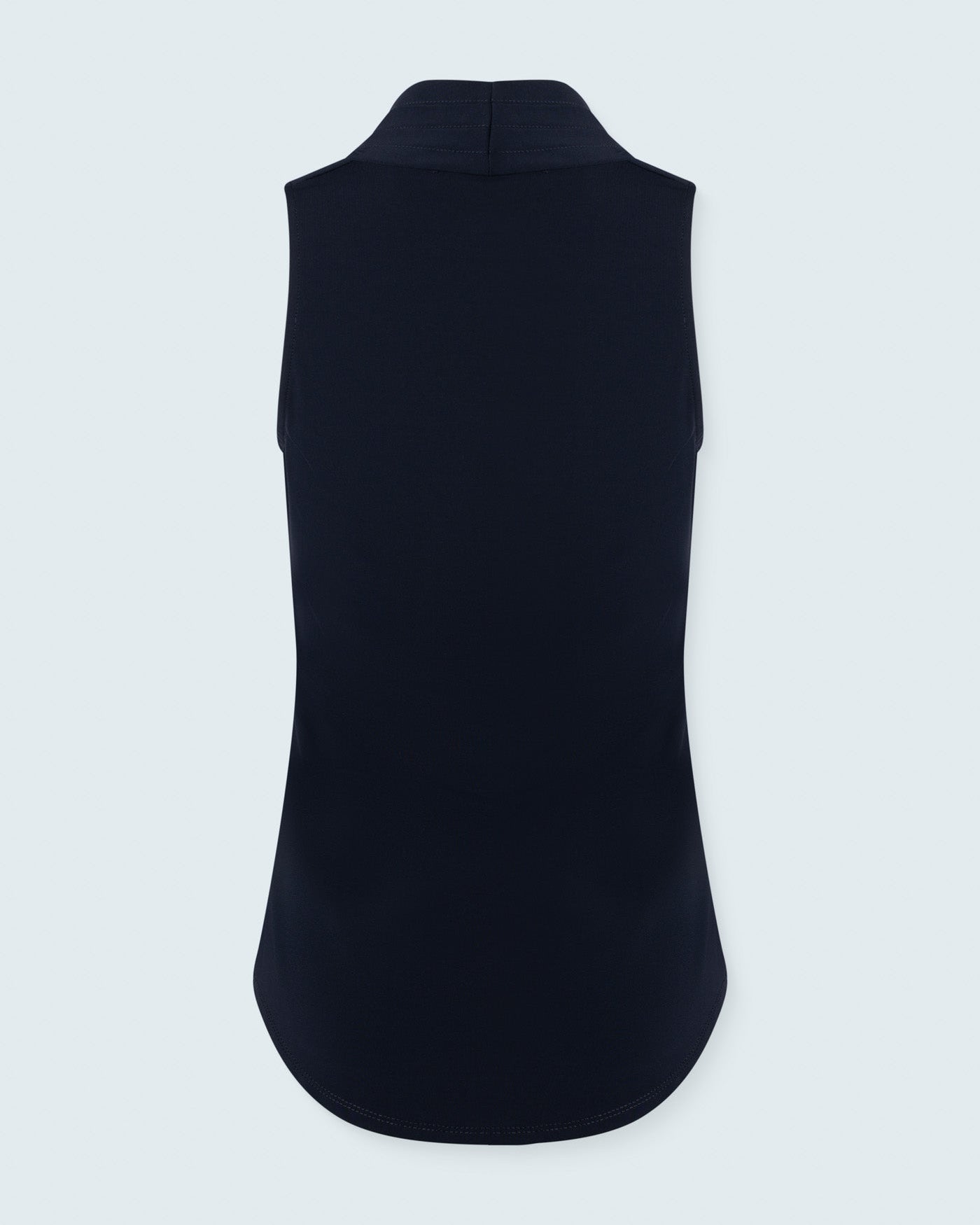 Matte Jersey Sleeveless Pleated V-Neck Top
