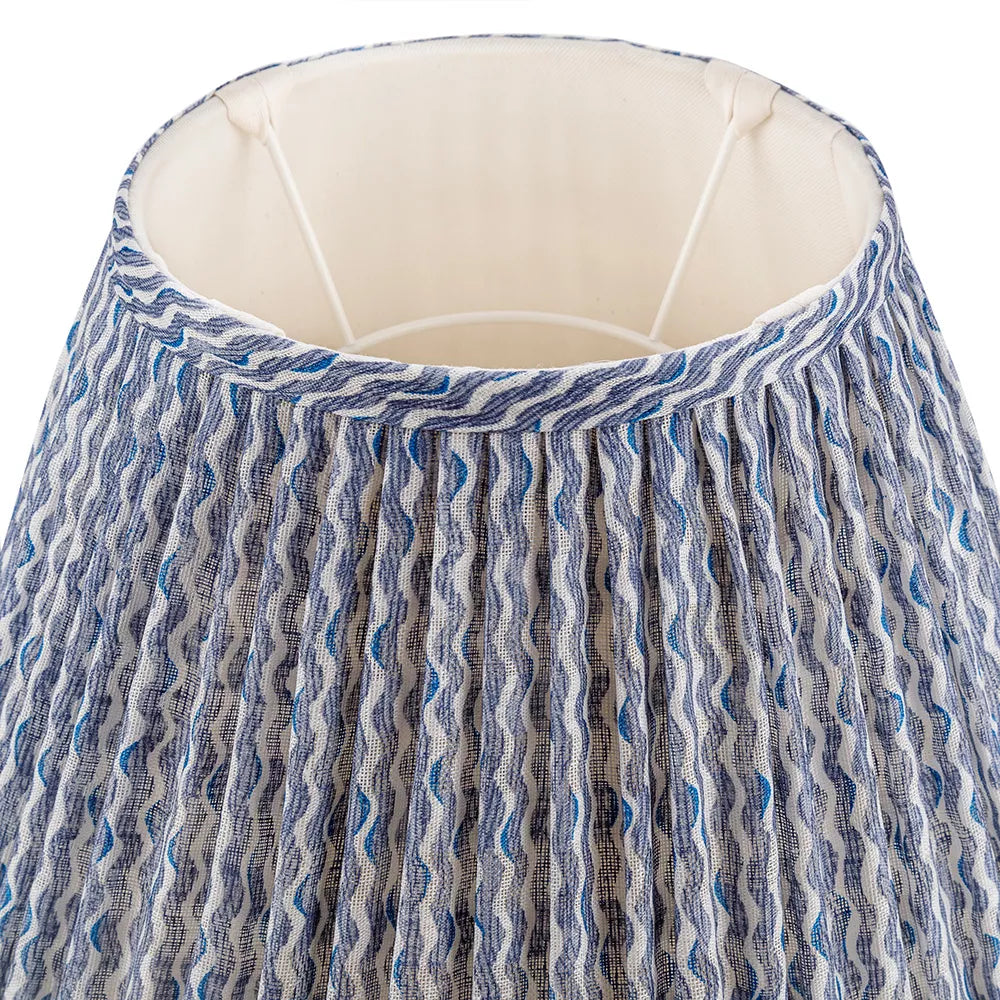 Blue Popple Round Lampshade