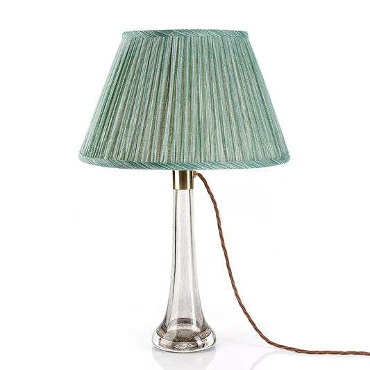 Green Strie Round Lampshade