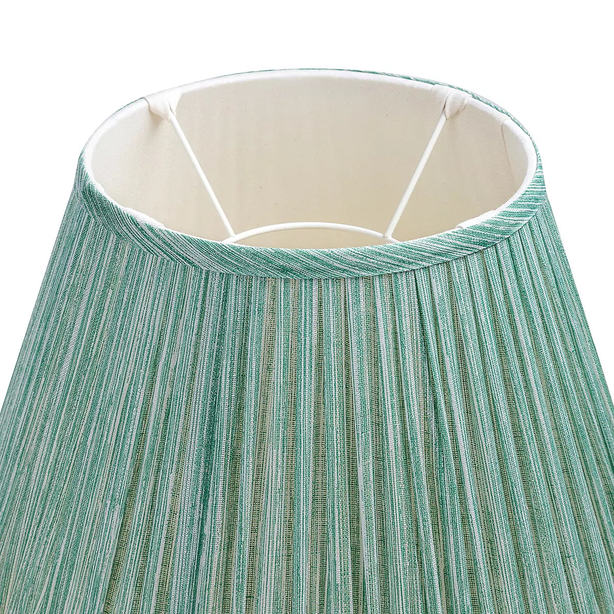 Green Strie Round Lampshade