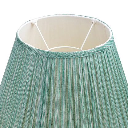 Green Strie Round Lampshade