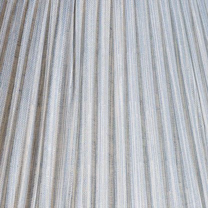Light Blue Strie Round Lampshade
