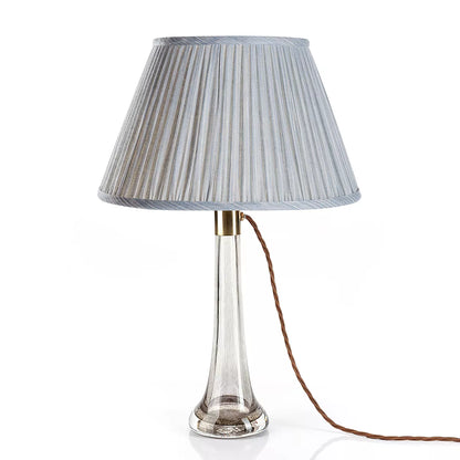 Light Blue Strie Round Lampshade