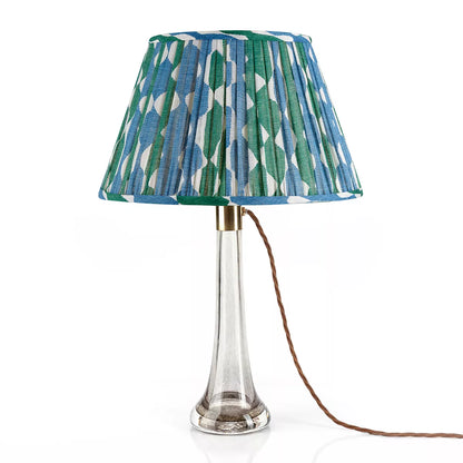 Green & Blue Whittle Round Lampshade