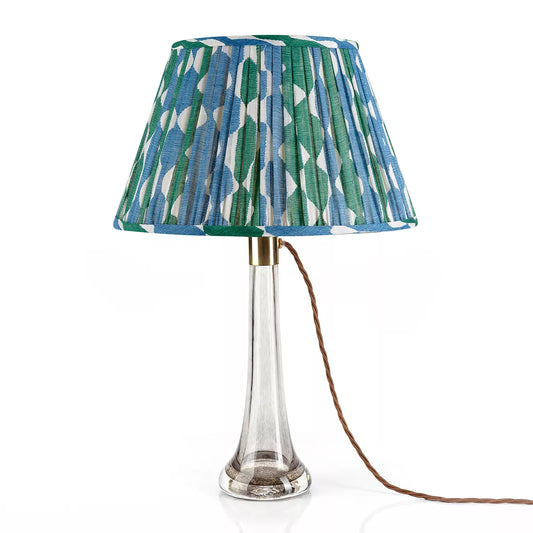 Green & Blue Whittle Round Lampshade