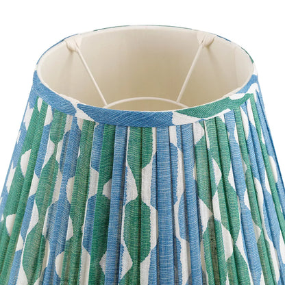 Green & Blue Whittle Round Lampshade