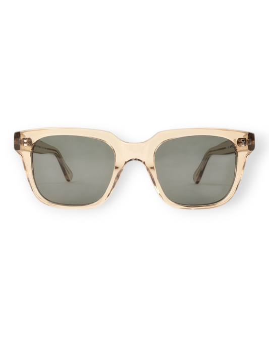 Birdie by Nina Liddle Design Lincoln wide-fit sunglasses with translucent champagne frames and double rivet details