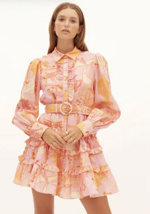 Ethelinda Frilled Layered Mini Dress