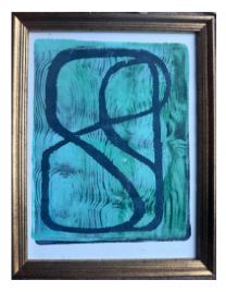 Blue & Navy Swirl Print