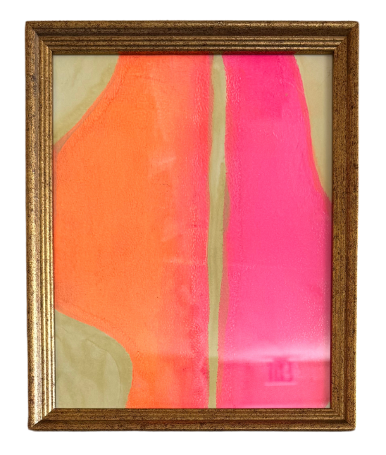 Orange & Hot Pink Abstract Print