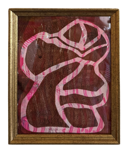 Burgundy & Pink Swirl Print