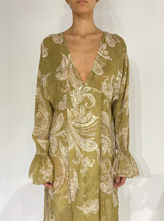 Sakhi Kaftan with Printed Slip