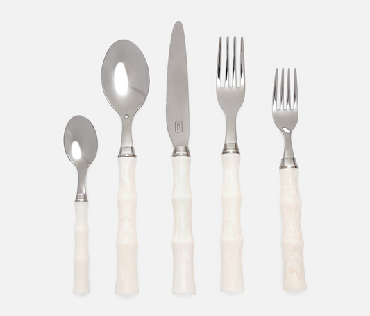 Montecito Ivory Acrylic Flatware 5 Piece Set