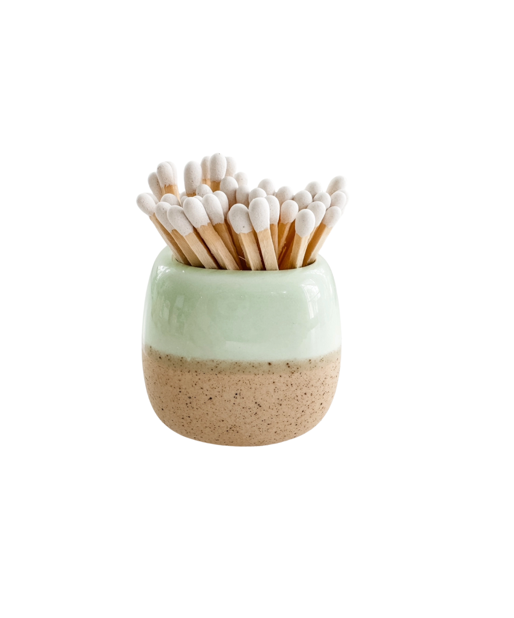 Ceramic Match Holder w/ Matches