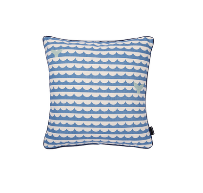 We Sailed Away Royal Blue Cushion