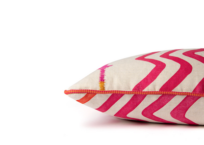 Rick Rack Hot Pink Cushion