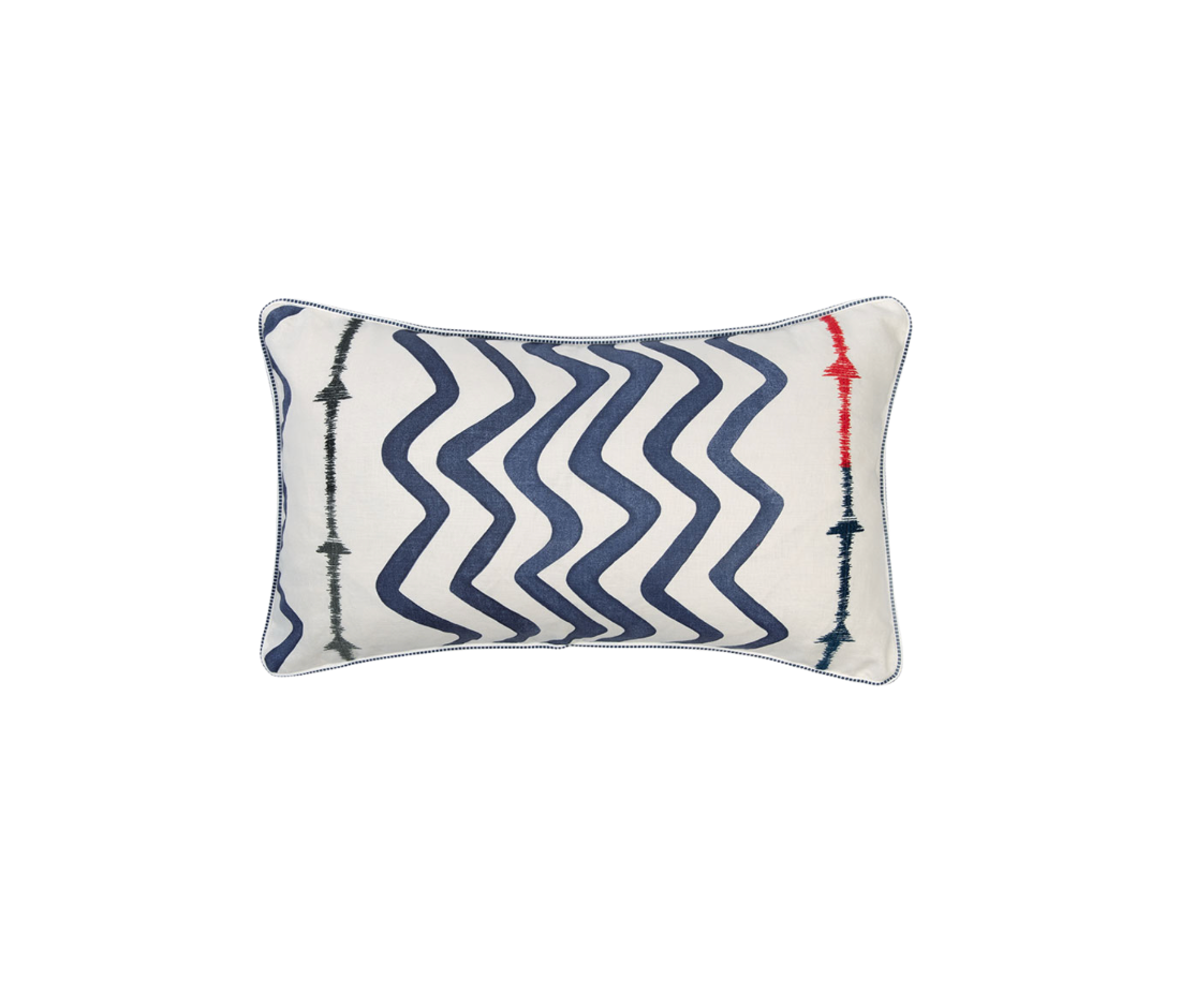 Rick Rack Indigo Cushion