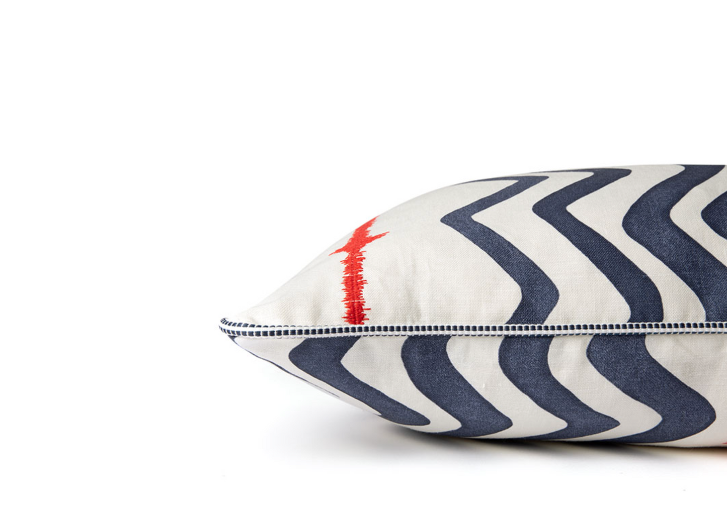 Rick Rack Indigo Cushion