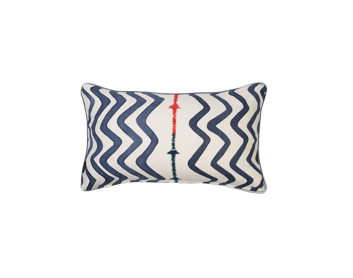 Rick Rack Indigo Cushion