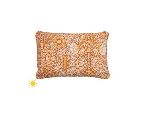 Orange Shell Grotto Outdoor Cushion